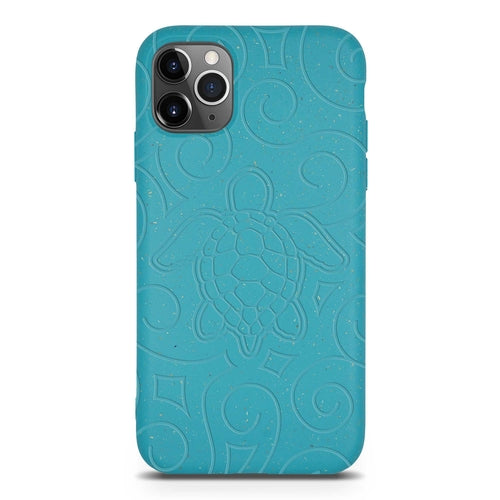 Ocean Turtle -  Biodegradable phone case - Ocean Blue and Black